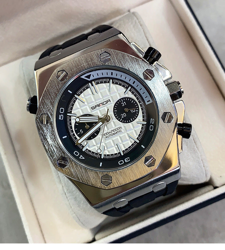 HHSUIRO-Men's Spiked Graduated Mechanical Quartz Watch