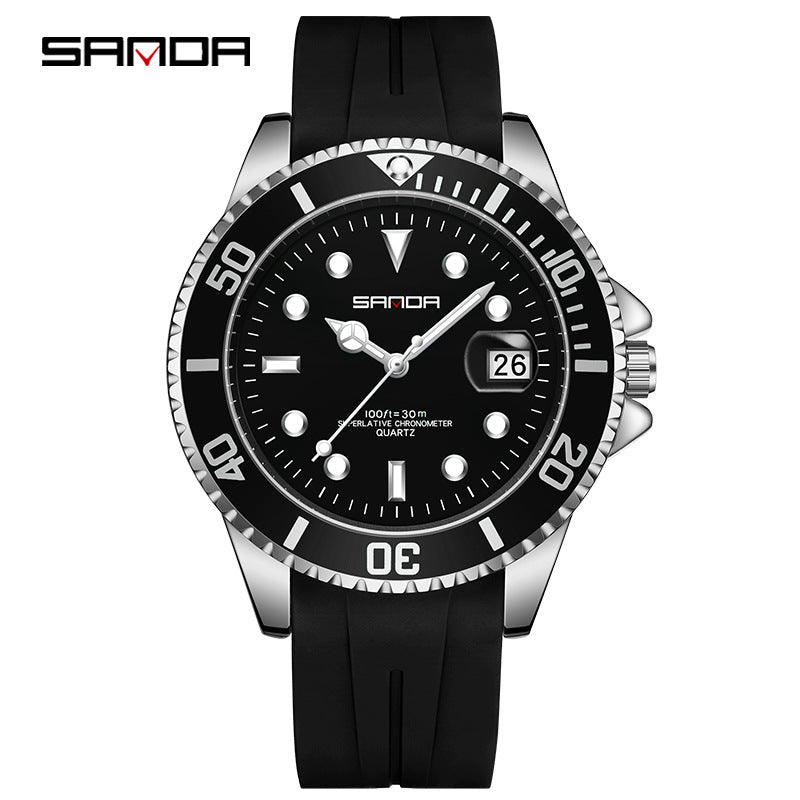 HHSUIRO-Men's Luxury Black Crystal Watch
