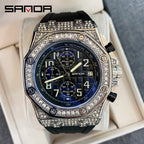 Men's Luxury Octagon Star Diamond Watch