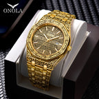 HHSUIRO-luxury gold noble watch