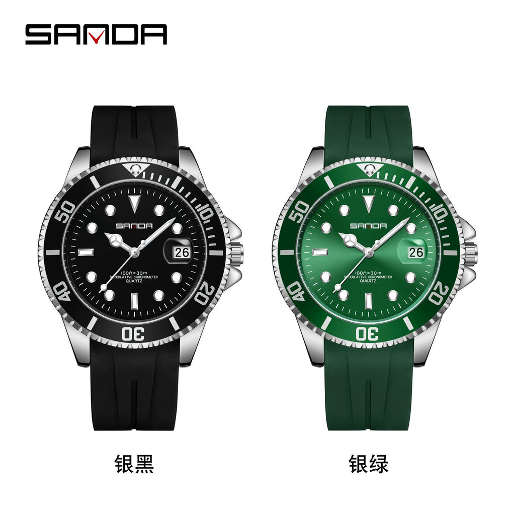 HHSUIRO-Men's Luxury Black Crystal Watch