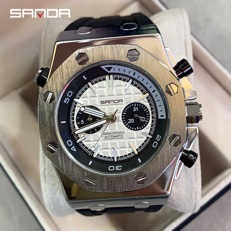 HHSUIRO-Men's Spiked Graduated Mechanical Quartz Watch