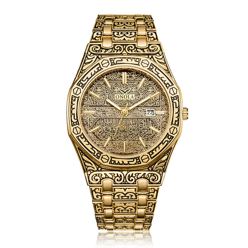 HHSUIRO-luxury gold noble watch