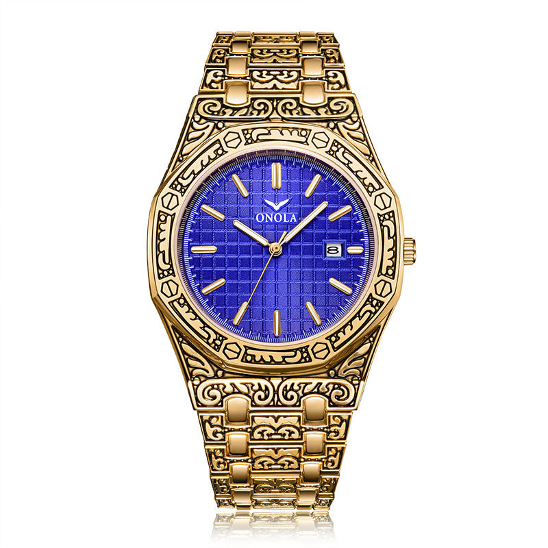 HHSUIRO-luxury gold noble watch