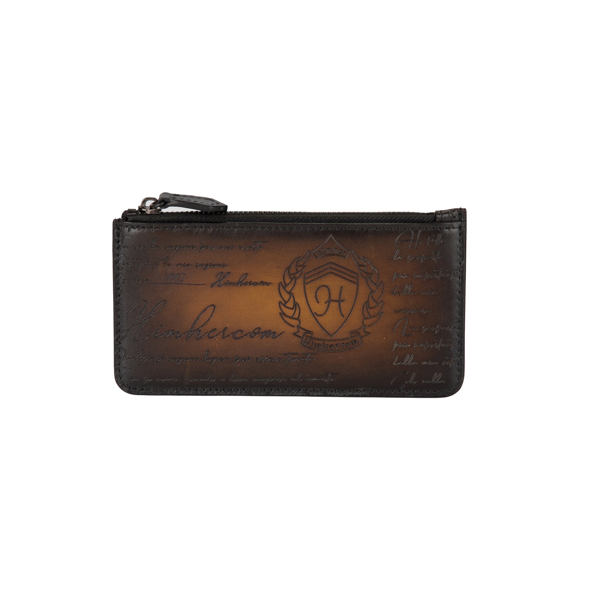HHSUIRO LONG ZIPPER CARD HOLDER JAVA BROWN
