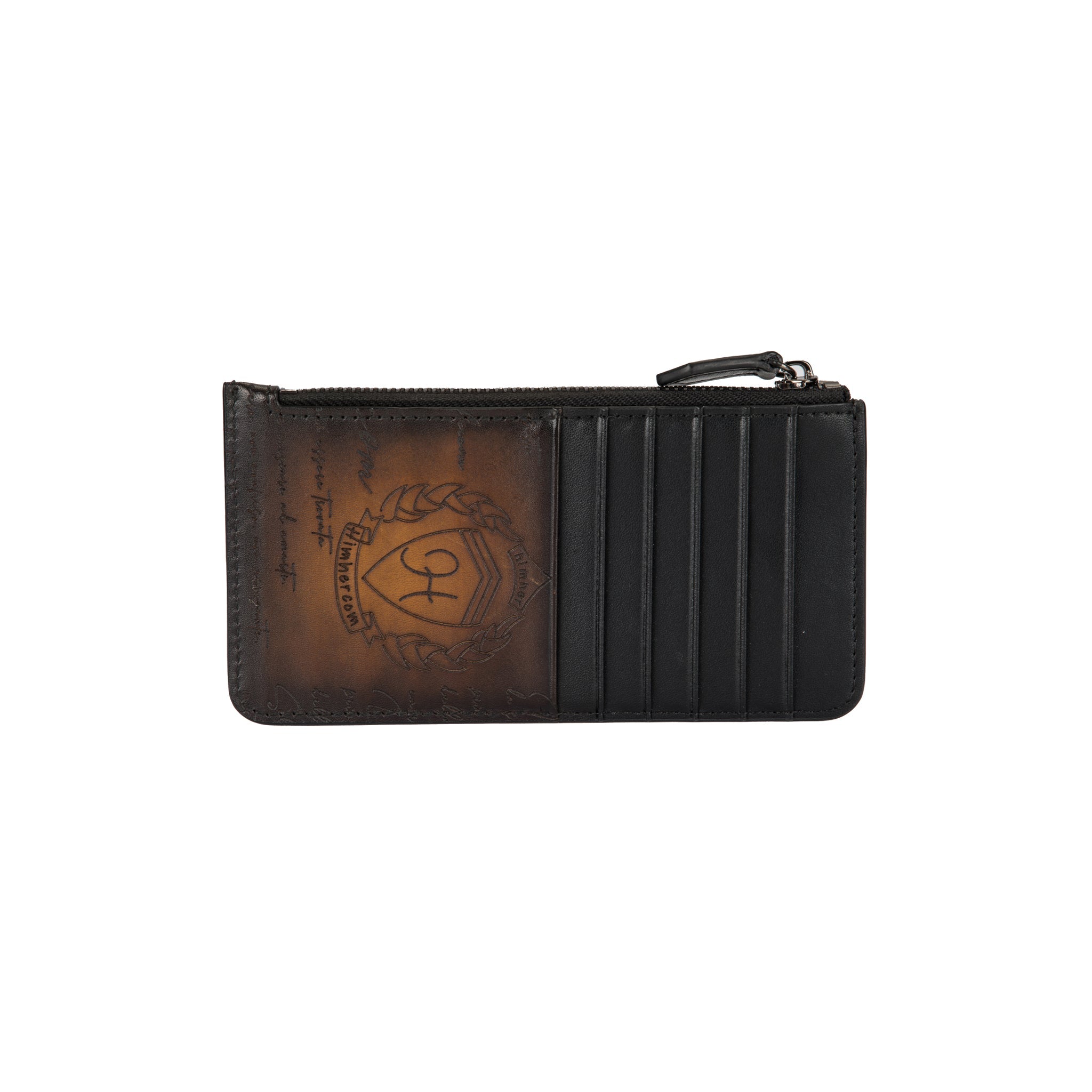 HHSUIRO LONG ZIPPER CARD HOLDER JAVA BROWN