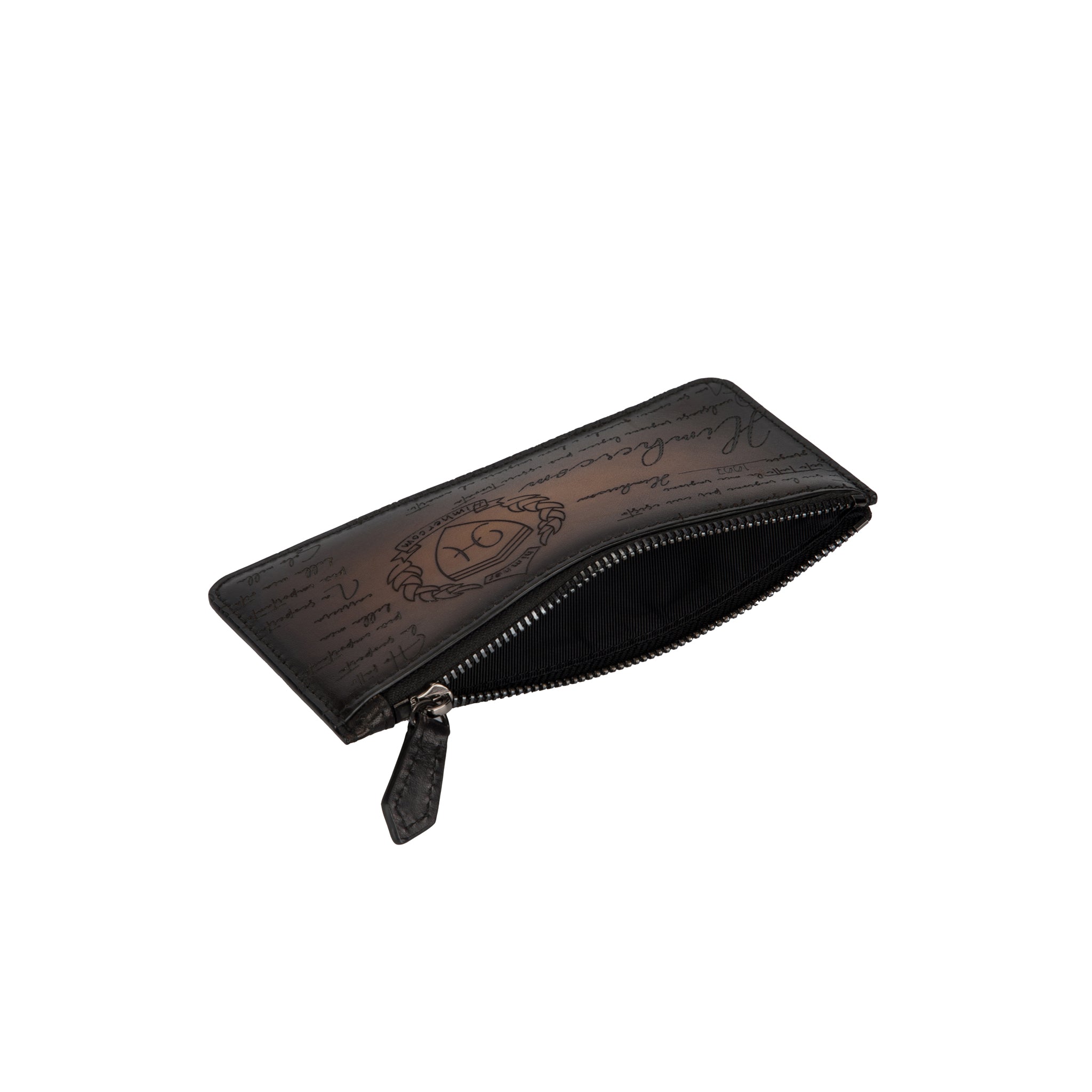 HHSUIRO LONG ZIPPER CARD HOLDER JAVA BROWN