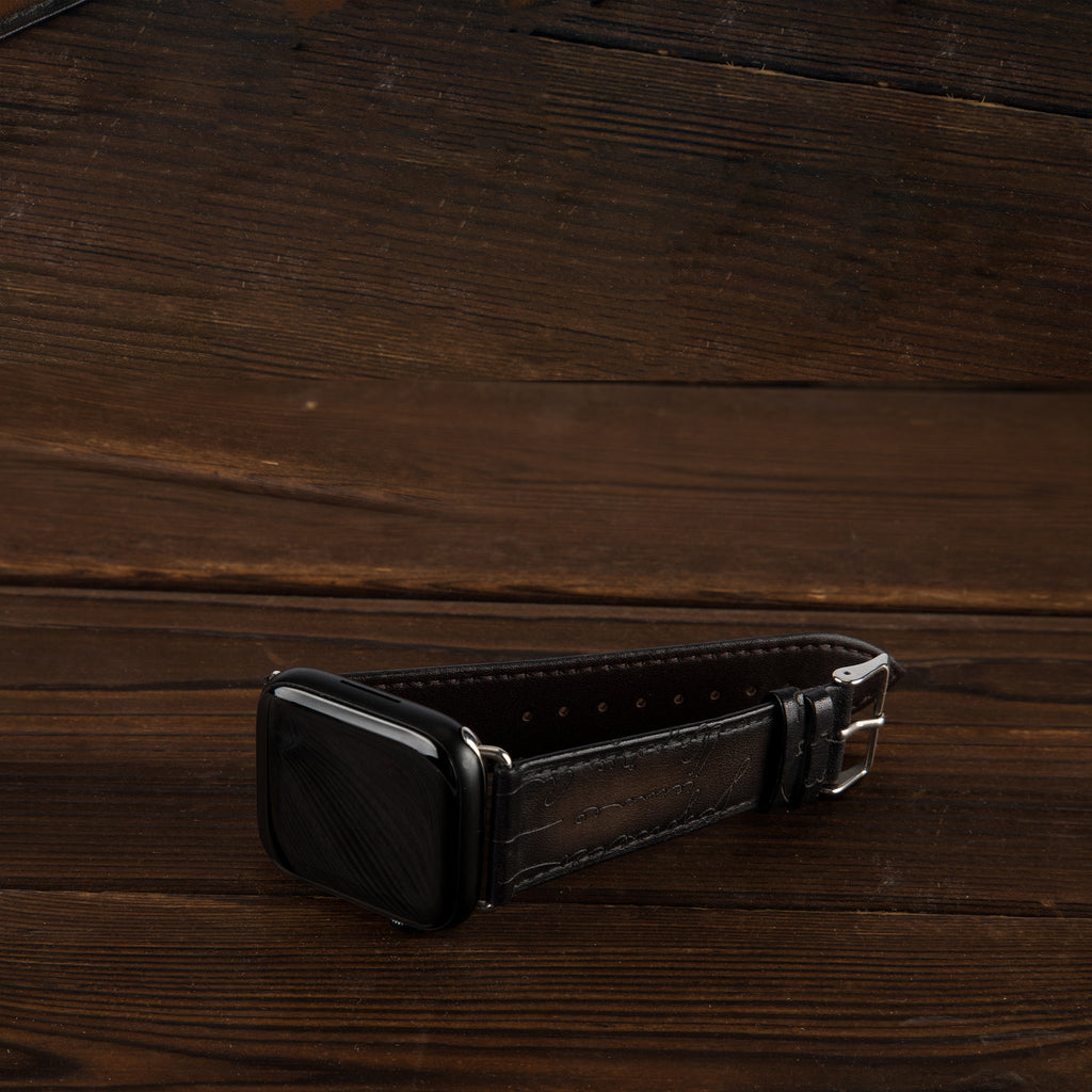 HHSUIRO 5/6 Apple WATCH STRAP-DARK BROWN