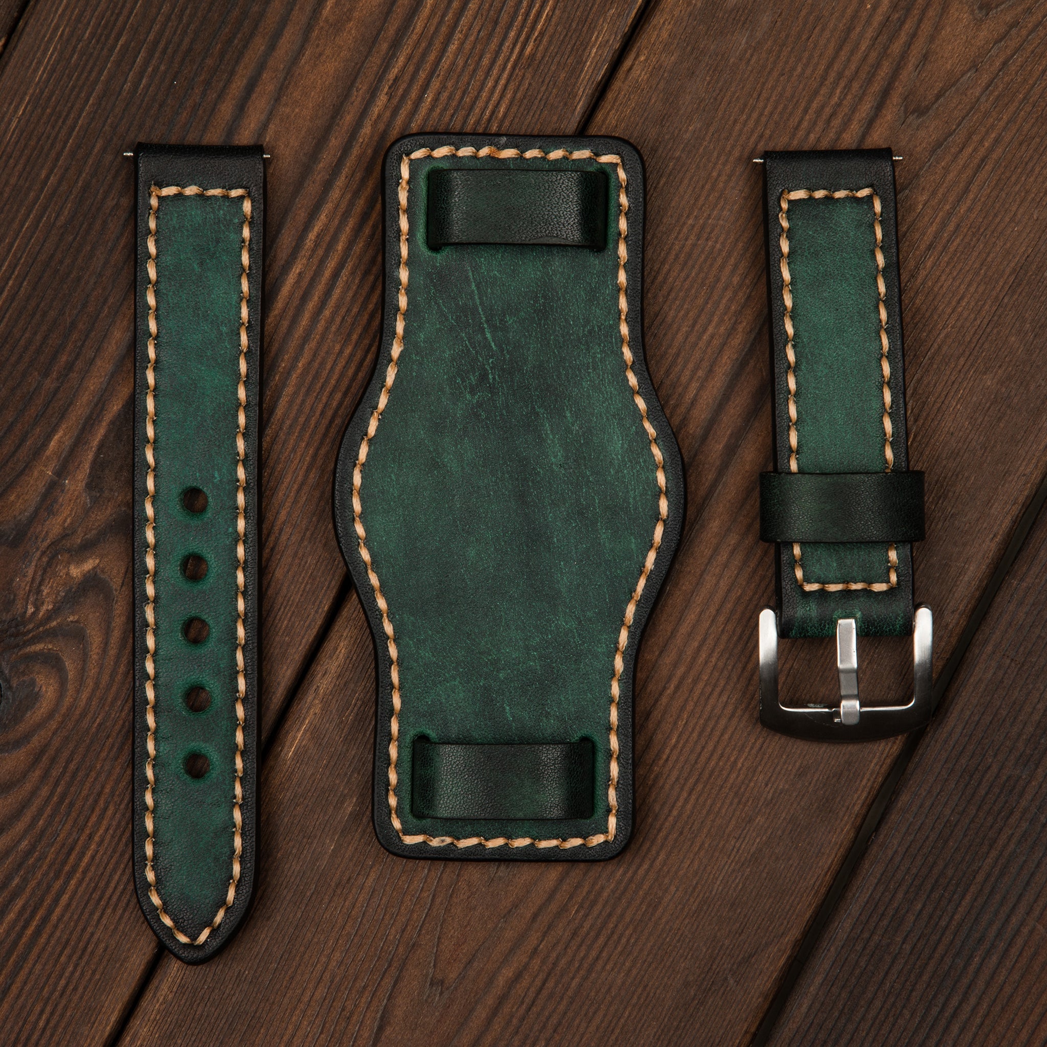 HHSUIRO BUND WATCH STRAP -JUNGLE GREEN