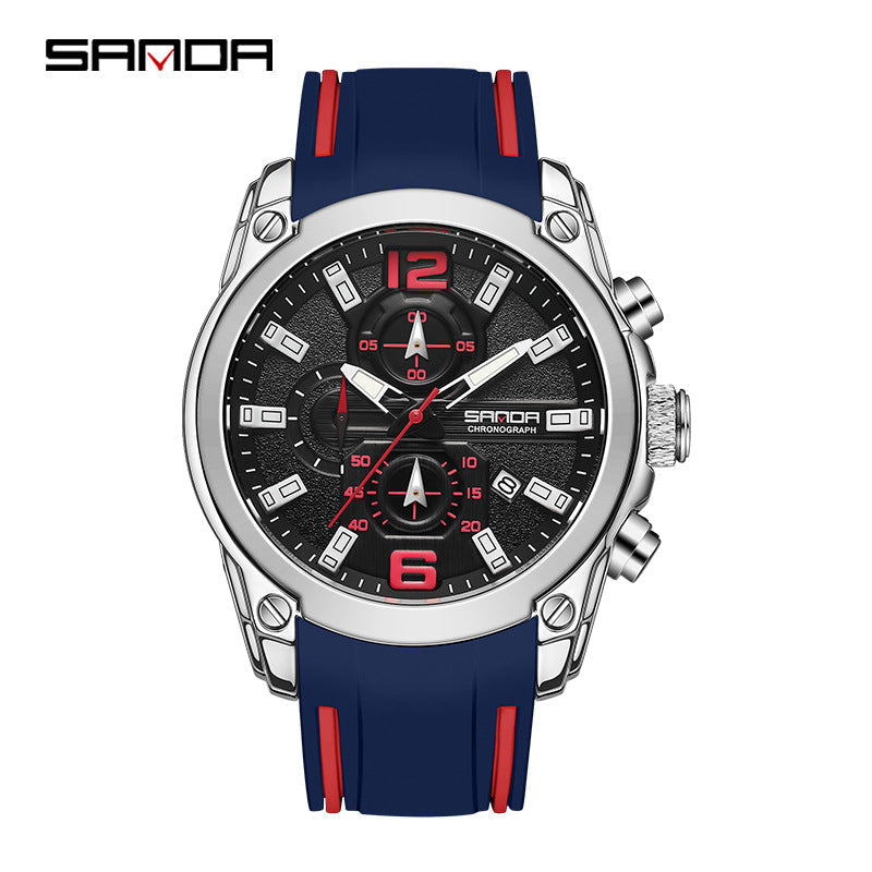 HHSUIRO-Men's Steel Band Quartz Watch
